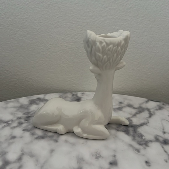 Deer Winter White Creature Candle Holder - Picture 7 of 11